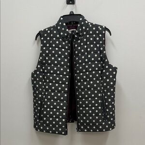 LOFT Ann Taylor Polka Dot Puffer Vest Women’s Sz Large!